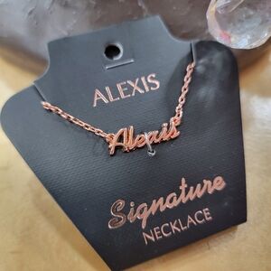 Alexis Personalized Name In Rose Gold Necklace
